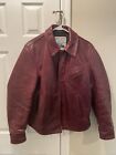AERO HIGHWAYMAN Leather Jacket, 44 Fits Like A 42, Burgundy Color And Horsehide!