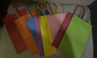 Small Kraft Paper Gift Handle Bags 8 Colors 48 Pcs