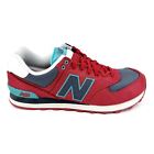 New Balance 574 Red Gray Blue Classics Mens Lifestyle Sneakers ML574WNA