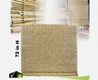 Natural Roll Up Outdoor Bamboo Blinds Shade Patio Window Light Filtering 72