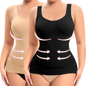 Women's Shapewear Camisoles With Built in Bra Tummy Control Compression Tank Top