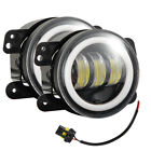 4inch Round LED Fog Lights Amber Halo Angel Driving Lamp For JK TJ Jeep Wrangler (For: More than one vehicle)