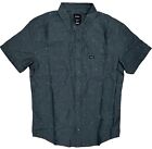RVCA Men's That'll Do Dobby Slim Fit Short Sleeve Woven Button Up Shirt