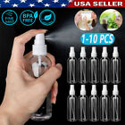 30/60ML Travel Spray Bottle Plastic Transparent Perfume Empty Atomizer USA
