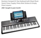 New Listingrockjam compact 61 key keyboard with sheet music stand, power supply
