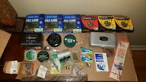 Fly Fishing Lot  ~ Reels ~ Line ~ Lures ~ Umco P-9 ~ Some New - Some Used