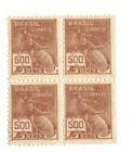 Brazil – Block of 4 MNH 1920-22 500 Reis Stamps