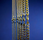 14K Yellow Gold 2mm-9mm Curb Cuban Chain Bracelet Round Link All Sizes Men Women