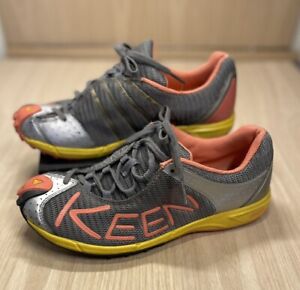 Keen A86 TR Trail Running Shoes Women's Size 7.5 Sneakers Gray Orange Outdoor