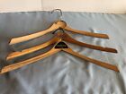 LOT of 3 Wooden Adult Hangers - Wishbone, Polo, Claymore Shop Batts