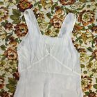 As-Is Vintage 30s 40s Slip Maxi Dress | Pin-up Hollywood Noir Cream Repairs