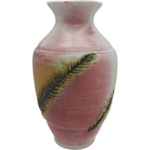 New ListingHandmade Impressed Leaf Pottery Vase - 8