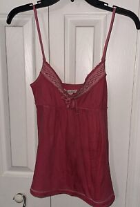 Y2K 2000’s Vintage Hollister Women’s Babydoll Tank Small Coral Pink Super Cute!