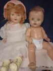 Composition Tin Eyed Dolls 2 In Good Condition..Sweet Body