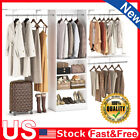 New Listing96'' Heavy Duty Closet Organizer System 8FT Walk In Garment Rack Wardrobe White