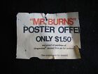 VTG 1973 Mr. Burns Poster Offer Unguentine Aerosol First Aid Coupon Pharmacy Rx
