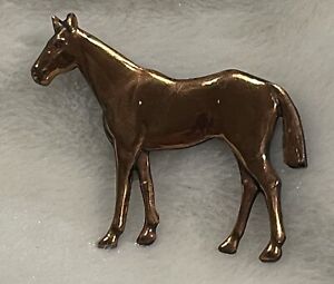 New ListingVintage Copper Horse Equestrian Pony Pin Brooch Accessory 1.5” X 1.5” Pretty
