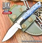 Hot Item Skinner Knife ATS-34 Steel Turquoise Steel Guard Outdoor Minature