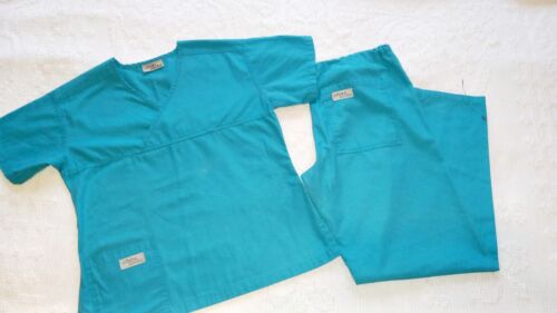 Urbane Scrubs Women Scrub Set Aqua Blue, Ex. Small, Medical Uniform,Healthcare