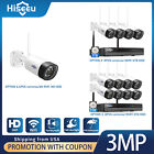 Hiseeu 10CH 2K 3MP Wireless WIFI Security Camera CCTV System Two-Way Audio Lot