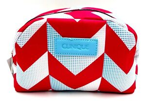 6 Bags: Clinique Diamond Print Cosmetic Makeup Bag Zipper Pouch
