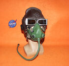 Flight Helmet  Fighter Pilot Flight Leather Helmet  Oxygen Mask  Goggles  0277
