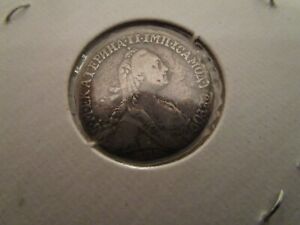 1768 Catherine the Great Russian Imperial silver coin 10 Kopecks  Grivennik