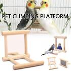 Mirror Pet Bird Wooden Play Toy with Perch For Parrots m2u G Lovebirds