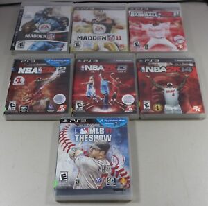 PlayStation 3 Video Games Lot of 7 Sports Games NBA 2K12 2K13 2K14 Madden 08 +