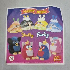 2001 McDonalds Shelby & Furby Soft Toy Collection - Mini Paper Insert Poster