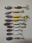 Lot Of 9 Fishing Spinners #1261