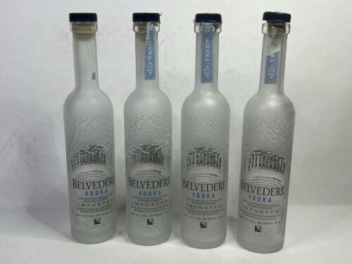 New Listing4 Empty Belvedere Vodka Mini Bottles 50ml 6 inch high