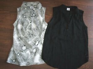 LADIES CABI LOT of 2 TOPS SZ. XS - BLACK & WHITE - PERFECT CONDITION