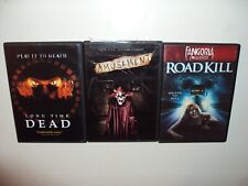 ROADKILL/AMUSEMENT/LONG TIME DEAD 3 DVD HORROR MOVIES ADULT OWNED