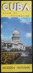 Cuba Land of Fascination - Modern & Old Havana - Full Color Travel Brochure EE