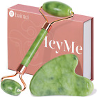 Icyme Gua Sha & Jade Roller Facial Tools Face Roller and Gua Sha Set for Puffine
