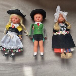 New ListingLot Of Three German(?) Souvenir Vintage Dolls