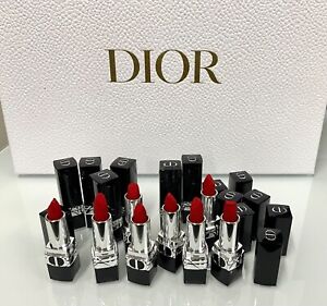 1 x Dior Rouge Couture Colour Lipstick 999 Velvet Mini 0.05oz/1.5g Damaged Tip