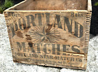 C1900 Portland Star Match Company WOOD BOX, Finger Joint Corners, Portland Maine