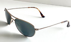 Maui Jim Baby Beach Sunglasses MJ 245-16 Gold Frames Polarized Black Lens