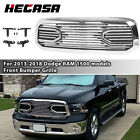 HECASA Front Chrome Grille & Shell Big Horn Style For Dodge Ram 1500 2013-2018 (For: Ram Big Horn)