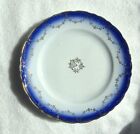 Antique La Francaise Semi-Vitreous Porcelain Salad/Dessert Plate  Flow Blue