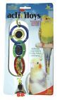 JW Pet ActiviToy Triple Mirror with Bell Bird Toy, Multi-Color