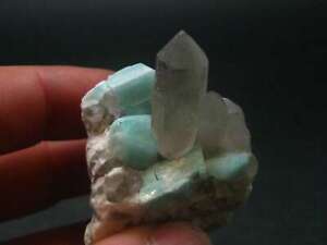Amazonite Microcline Crystal on Smoky Quartz From Colorado - 2.6