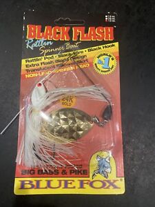 Blue Fox Black Flash Rattlin Spinner Bait 1/2oz White 501