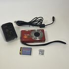 Kodak Easy Share-M381-RED-12 MP-Digital Camera-SD Card Charger 2000's Aesthetic