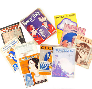 Vintage Sheet Music Lot 85+ pcs. 1920s Wall Art Decor Amazing Graphics