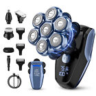 Electric Head Shavers for Bald Men 7D Head Razors w/Nose&Ear Trimmer LED Display