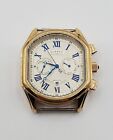 Stauer 27 Jewels Automatic Mens Watch Gold Tone For Parts As Is Not Working