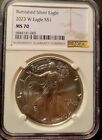2023 W  Burnished Silver Eagle NGC MS70 Brown Label
